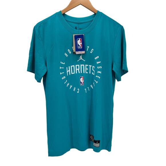 Charlotte Hornet T-Shirt Mens Small NBA Air Jordan Nike Dri Fit Authentic NEW - Picture 1 of 8